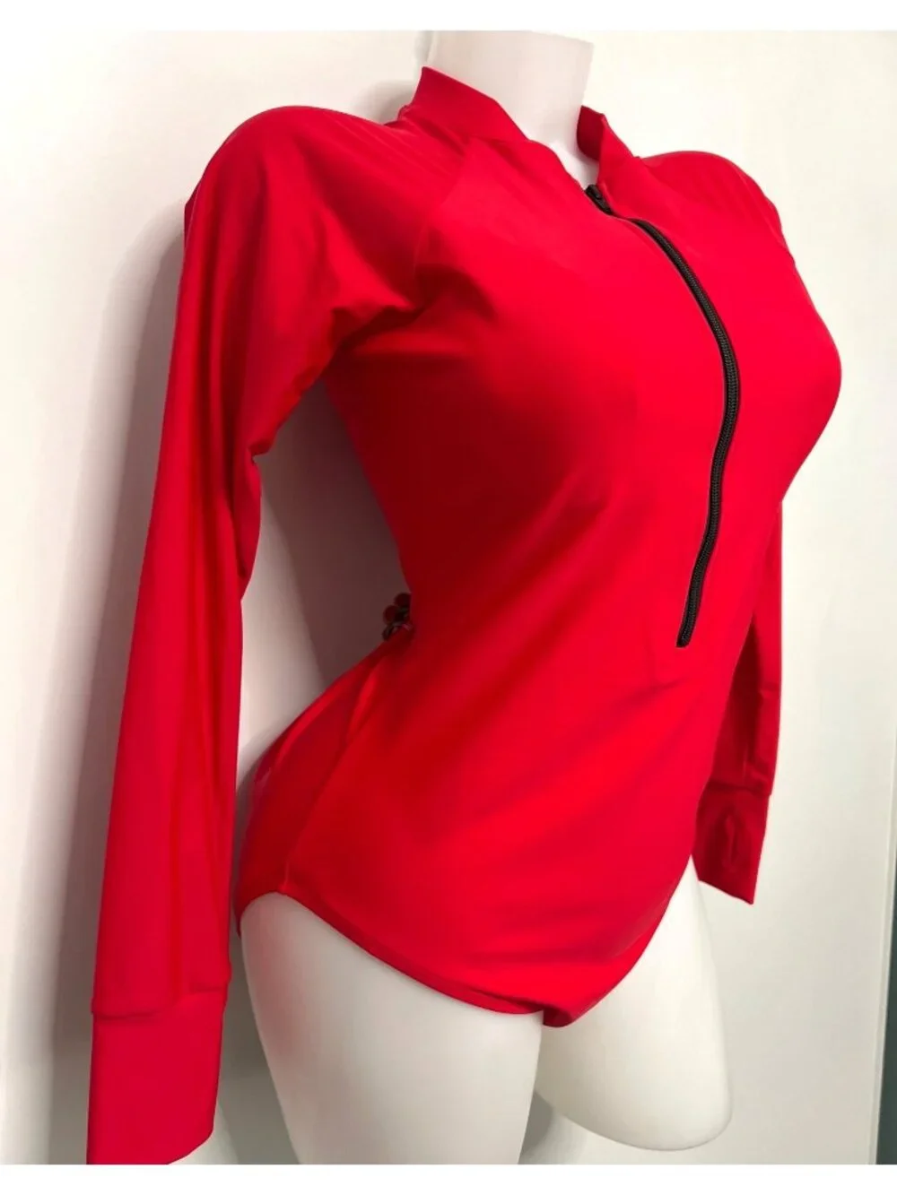 Relleciga Womens One Piece Swimsuit Long Sleeve Rash Guard UV Protection Size L